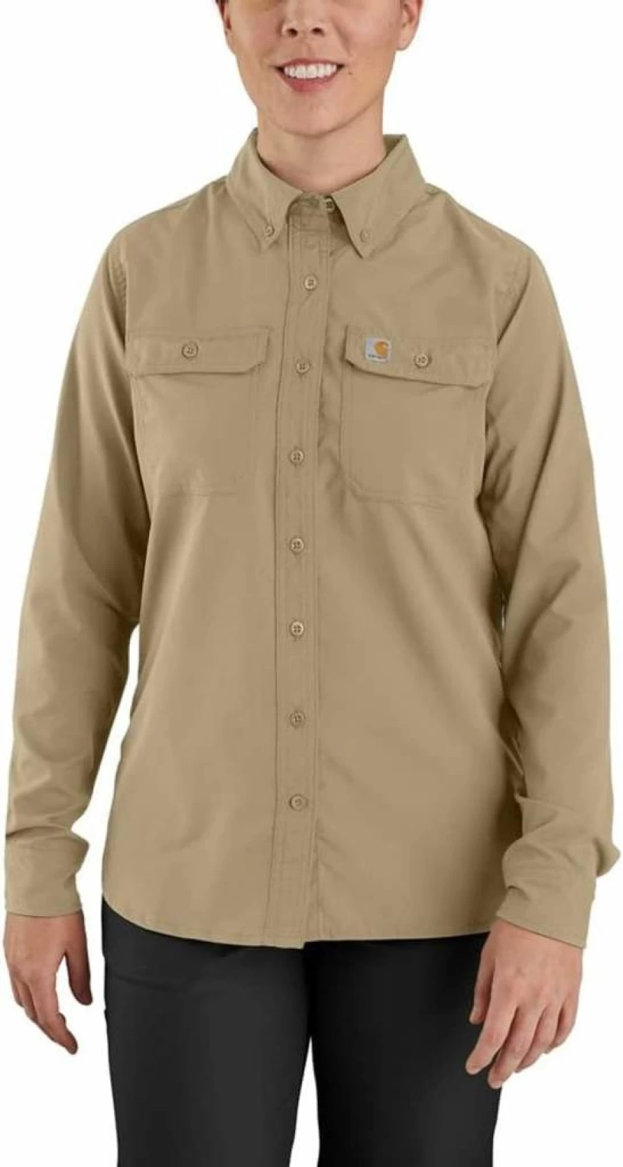 Carhartt Women's Lightweight Long-Sleeve Relaxed Fit Shirt - Comfortable Work & Casual Top