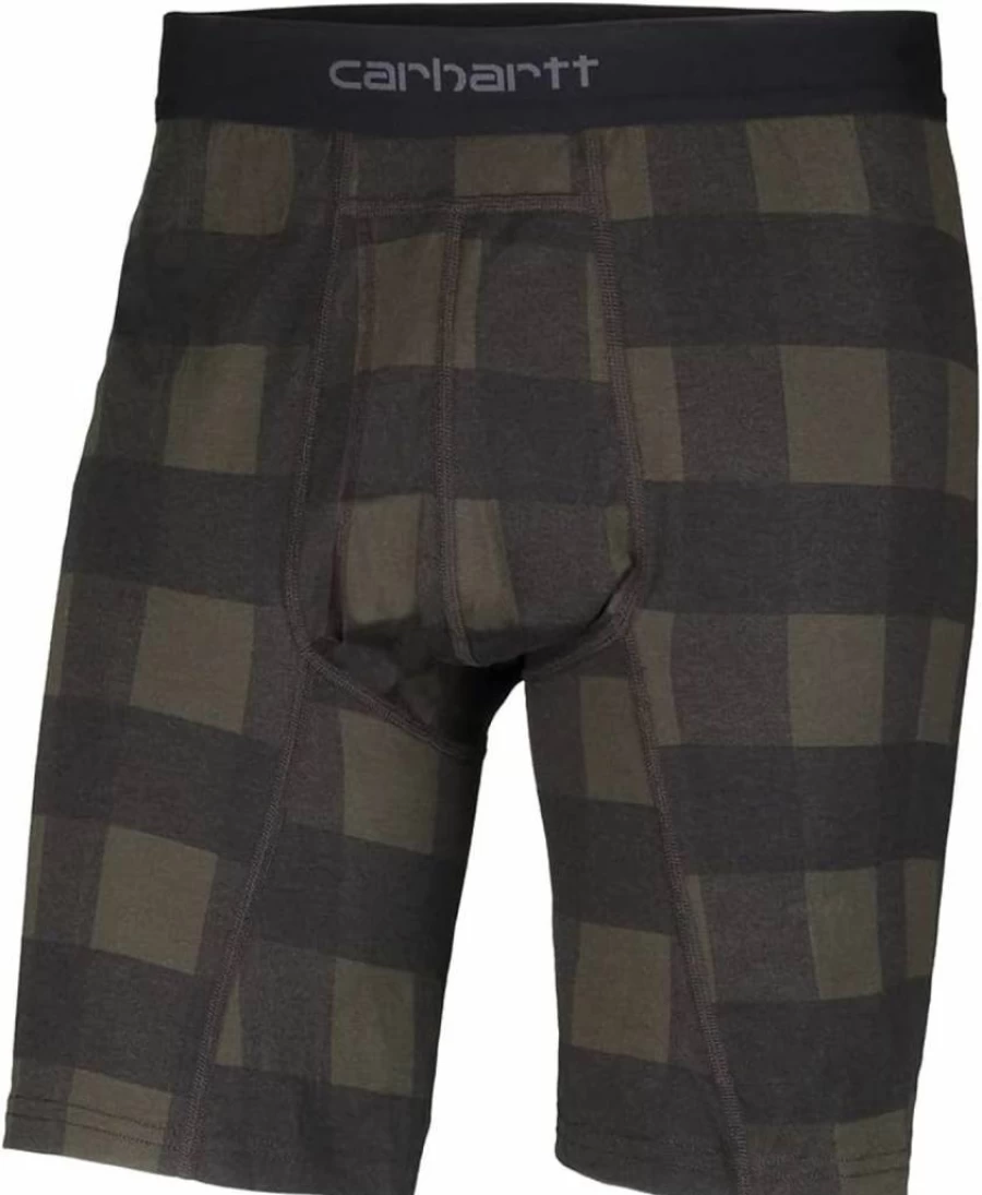 Carhartt Men's Mbb124 5-Inch Boxer Briefs 2-Pack - Comfortable Cotton Underwear for Work & Daily Wear