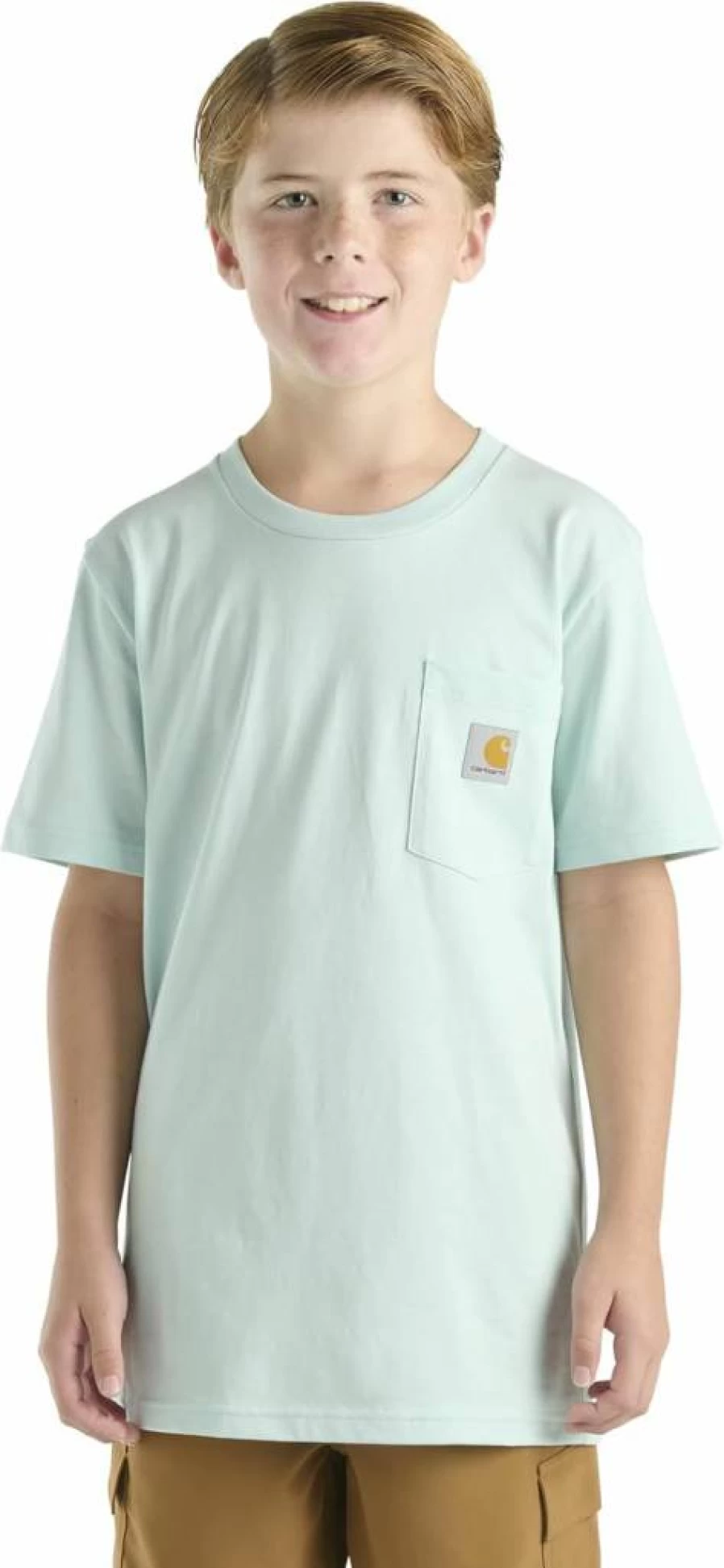 Carhartt Unisex Kids' Ca6655 Short-Sleeve Pocket T-Shirt - Durable Cotton Tee for Children