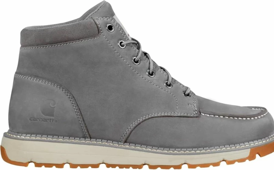 Carhartt Men's Millbrook Moc Toe Work Boots - Slip & EH Resistant Oil-Tanned Leather, Breathable Membrane, Lightweight EVA Wedge Sole