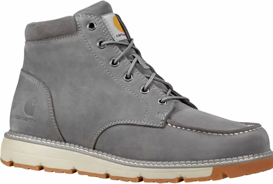Carhartt Men's Millbrook Moc Toe Work Boots - Slip & EH Resistant Oil-Tanned Leather, Breathable Membrane, Lightweight EVA Wedge Sole