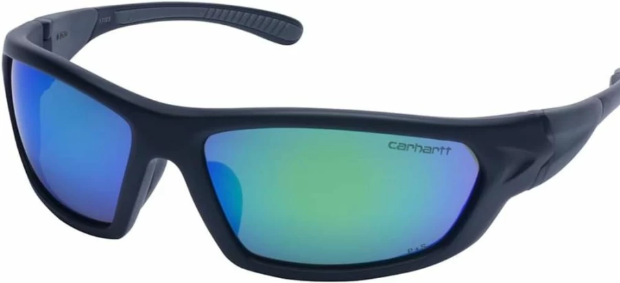 Carhartt Carbondale CHB291 Polarized Sunglasses with Antique Mirror Lens - One Size Fits All - Black