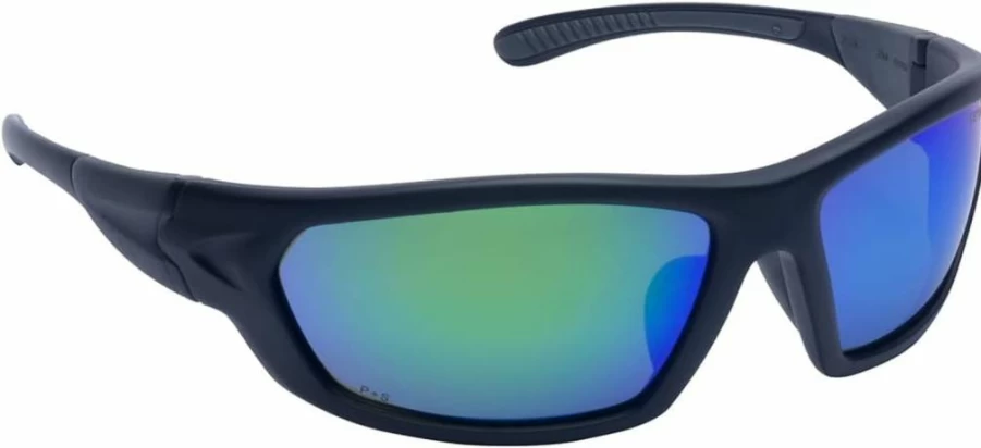 Carhartt Carbondale CHB291 Polarized Sunglasses with Antique Mirror Lens - One Size Fits All - Black