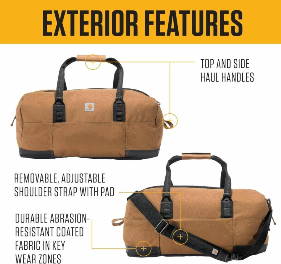 Amazon Heavy-Duty Classic Duffel Bag for Work, Gym, Travel - Durable Jobsite & Sports Gear Carryall