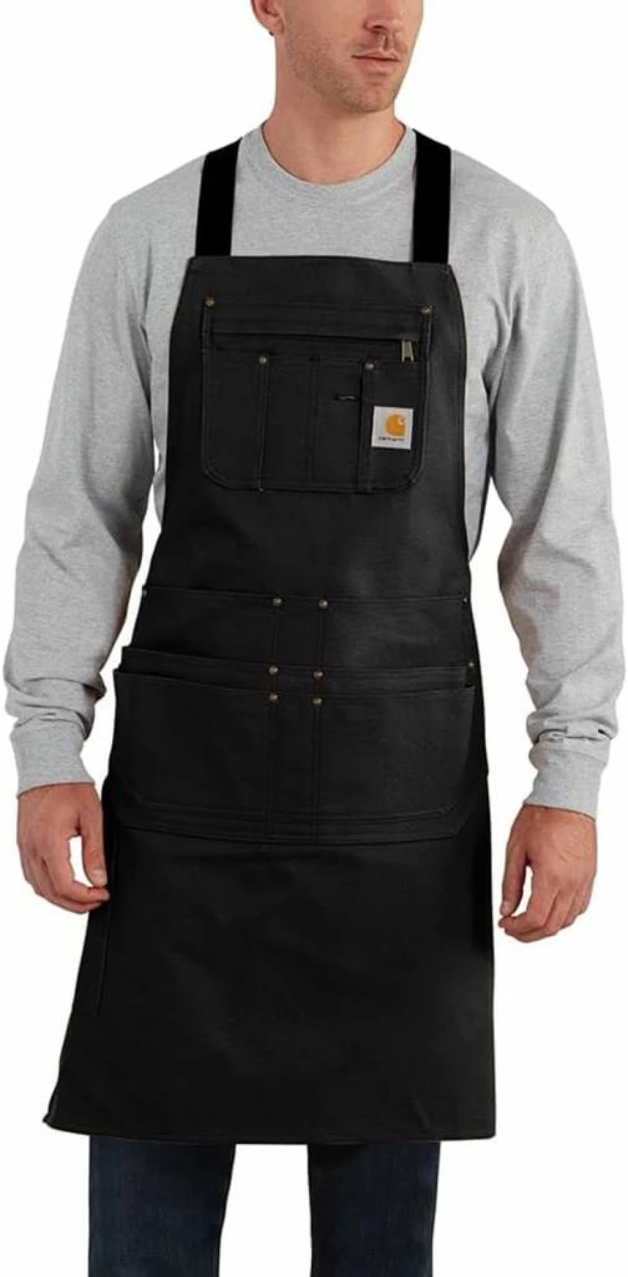 Carhartt Men's Heavy Duty Firm Duck Work Apron - Durable Utility Apron for Professionals