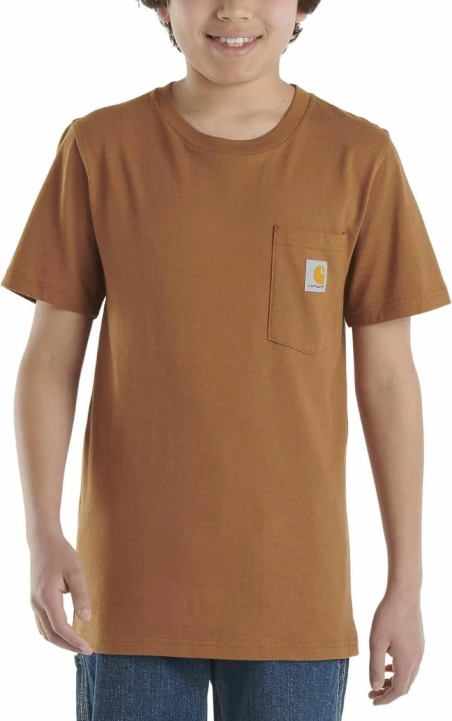 Carhartt Kids' Short Sleeve Pocket T-Shirt for Boys and Girls - Durable Cotton Tee