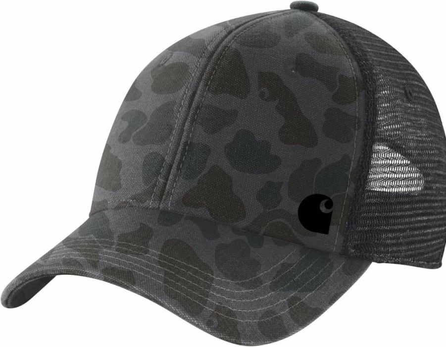 Carhartt Men's Canvas Mesh-Back Camo Baseball Cap - 106786 Hunting Outdoor Adjustable Hat