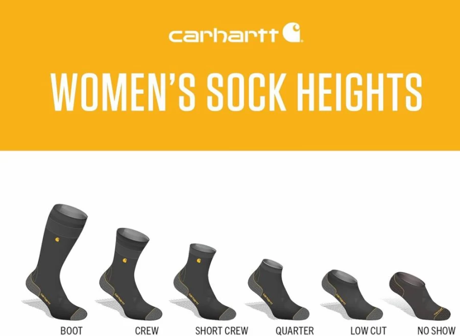 Carhartt Women's Force Grid Midweight Quarter Socks - Synthetic-Merino Wool Blend for Comfort & Durability