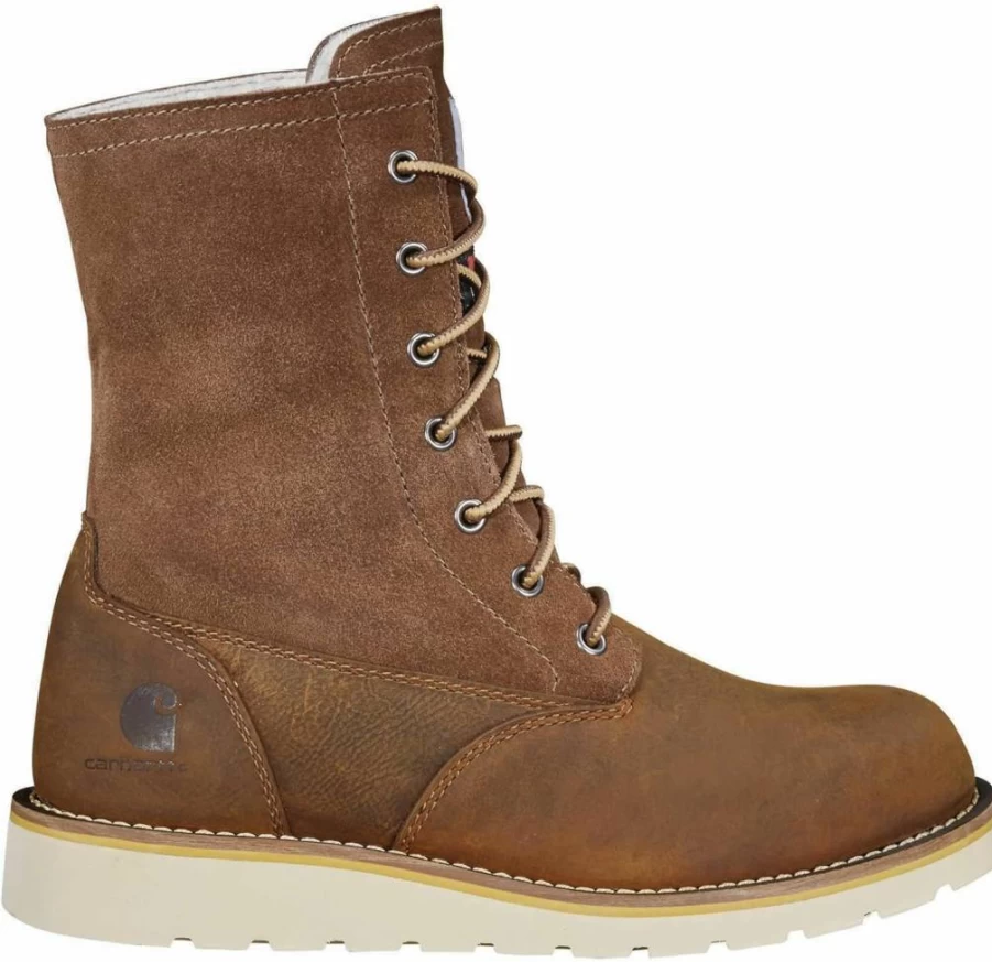 Carhartt Women's Waterproof Winter Boots with Sherpa Lining & Fold-Down Wedge Design