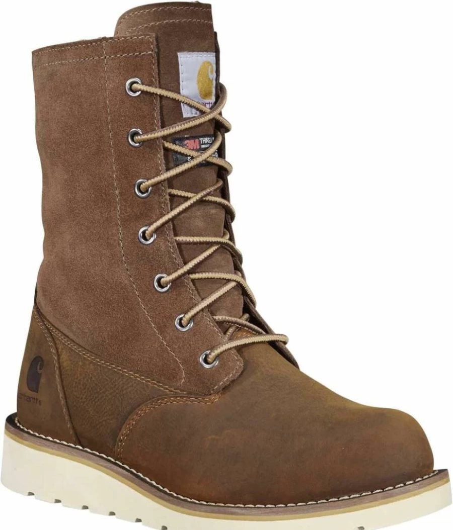 Carhartt Women's Waterproof Winter Boots with Sherpa Lining & Fold-Down Wedge Design
