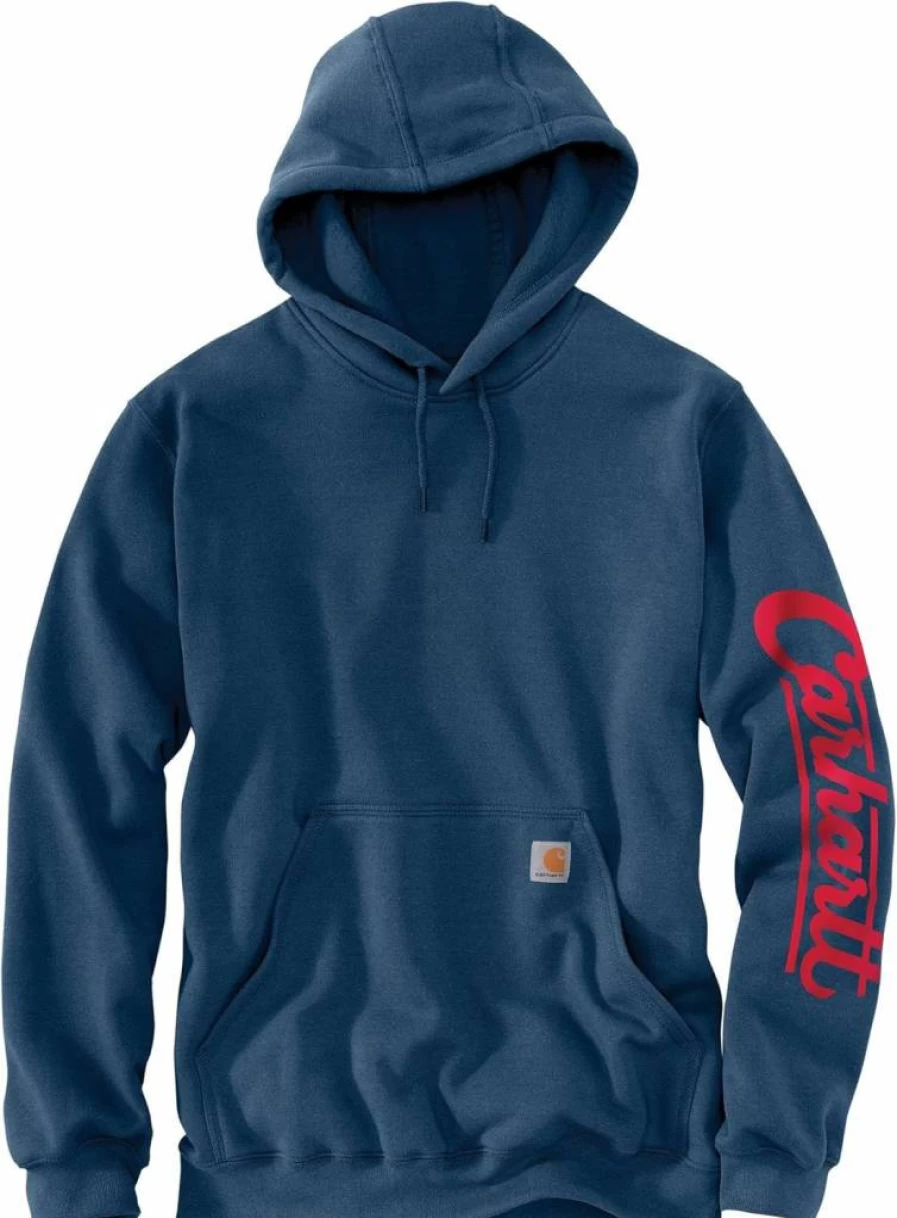 Carhartt Men's Loose Fit Midweight Graphic Hoodie Sweatshirt - Built for Comfort & Durability