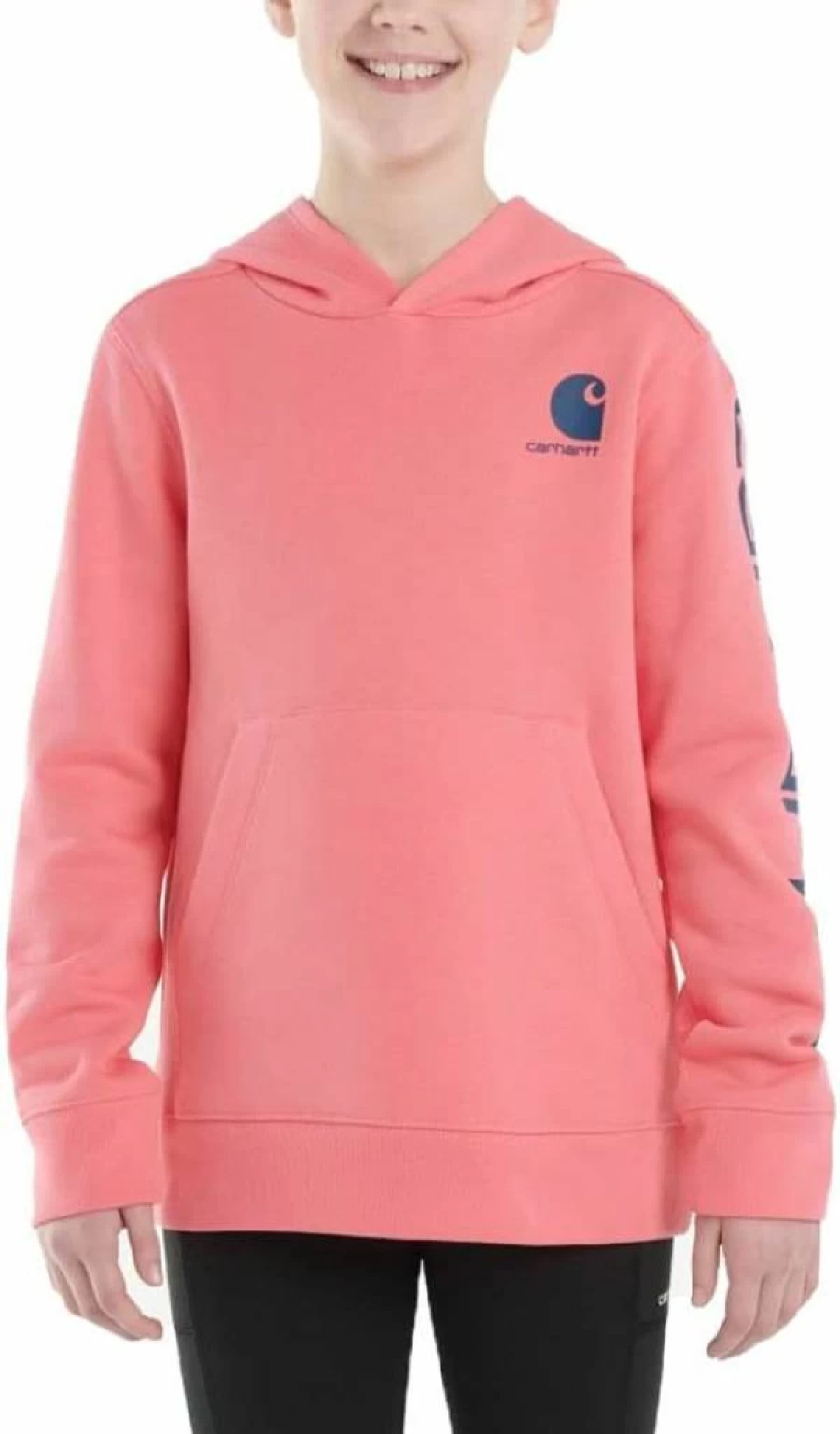 Carhartt Girls' Fleece Hooded Pullover Sweatshirt - Soft & Warm Kids' Hoodie