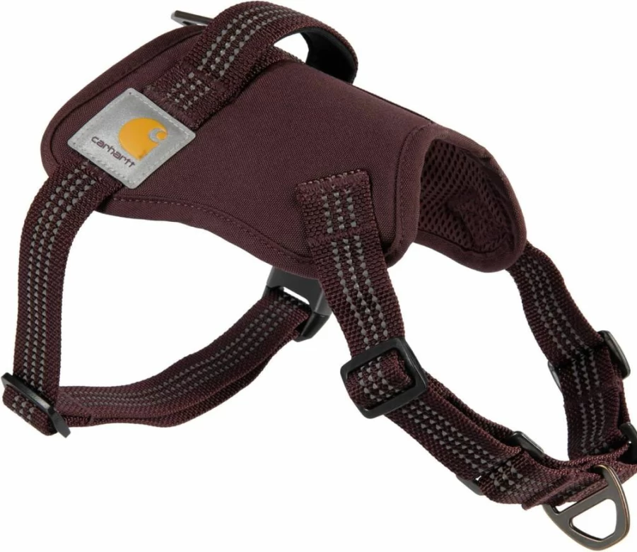 Carhartt Brown Nylon Duck No-Pull Dog Harness - Medium Size - Durable Pet Gear by Carhartt