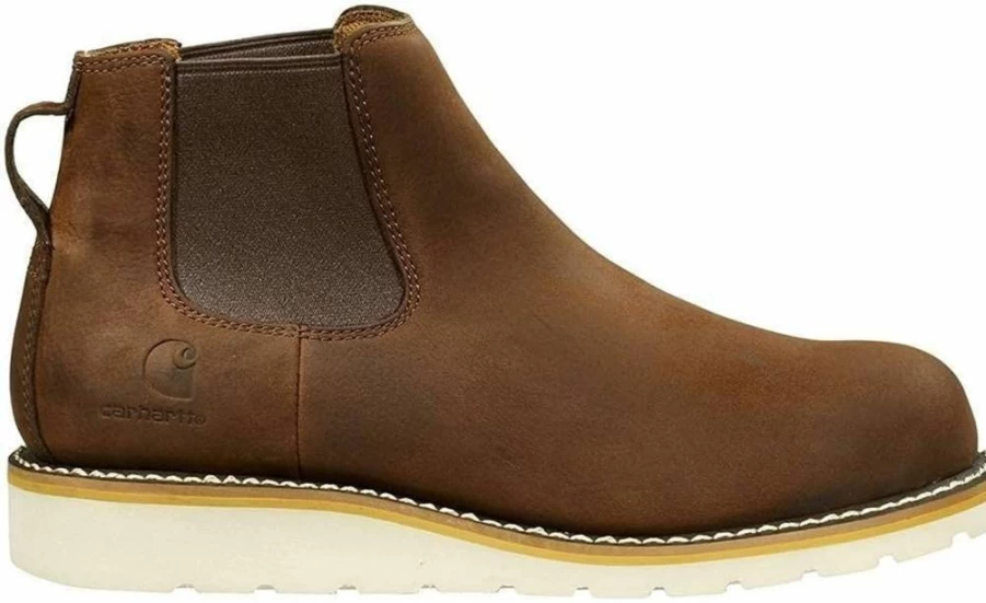 Carhartt Men's 5-Inch Steel Toe Chelsea Work Boot FW5233M Slip Resistant Pull-On Wedge Sole