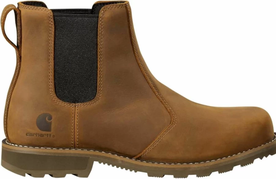 Carhartt Women's Waterproof Chelsea Work Boot - Durable Frontier Leather Slip-Resistant Safety Footwear