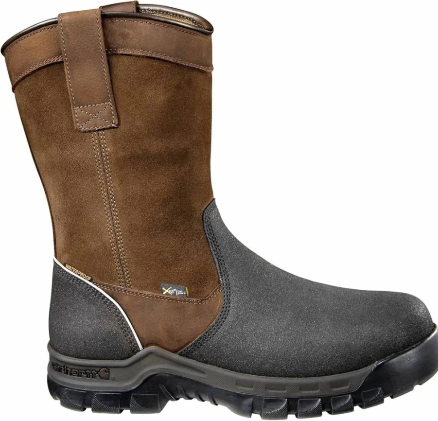 Carhartt Men's 11-Inch Wellington Waterproof Steel Toe Work Boot with Metguard Protection