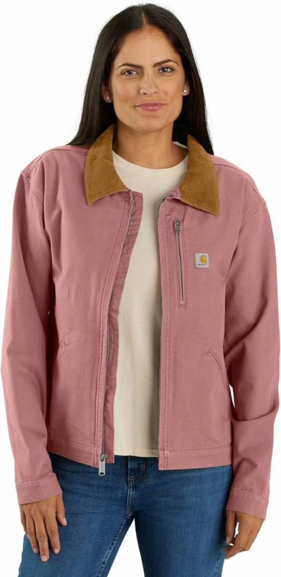 Carhartt Women's Rugged Flex Canvas Detroit Jacket - Loose Fit Workwear Coat for Women