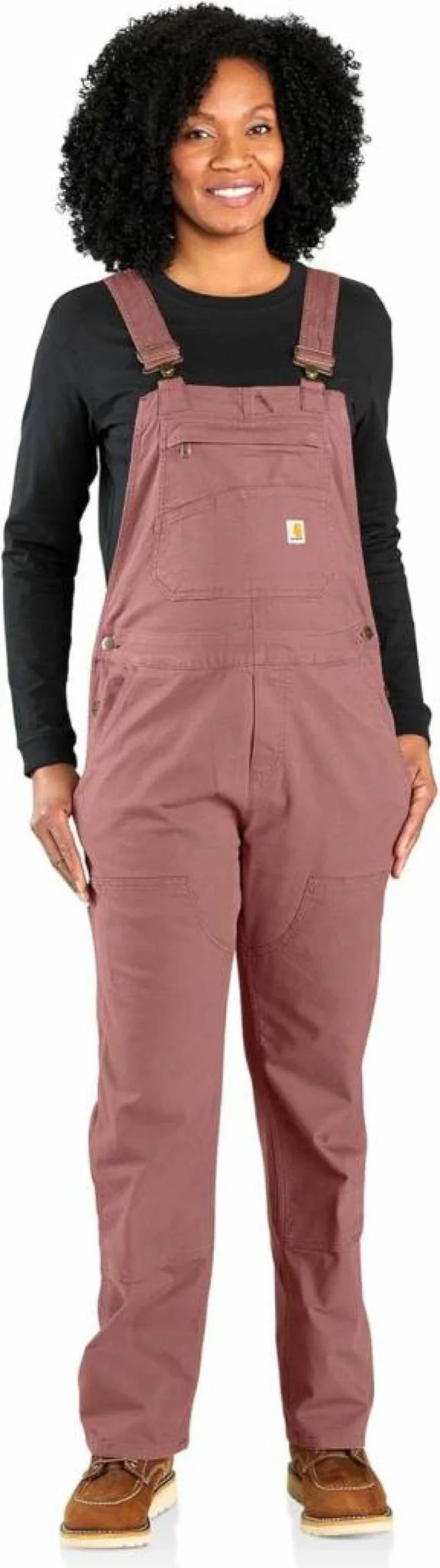 Carhartt Women's Crawford Double Front Bib Overalls - Durable Work Overalls for Women with Reinforced Front