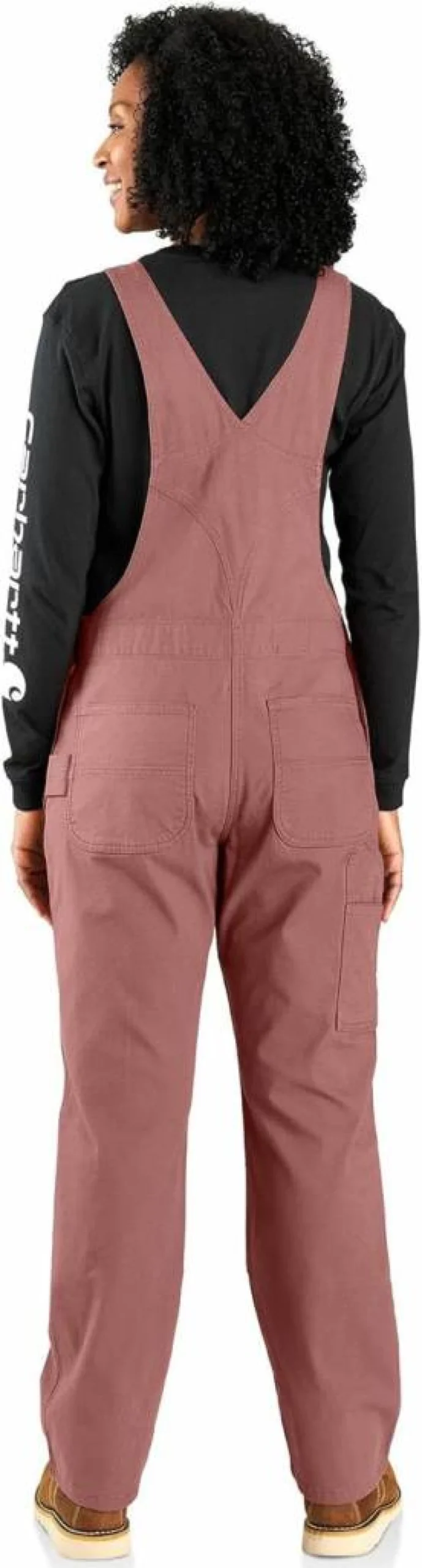 Carhartt Women's Crawford Double Front Bib Overalls - Durable Work Overalls for Women with Reinforced Front