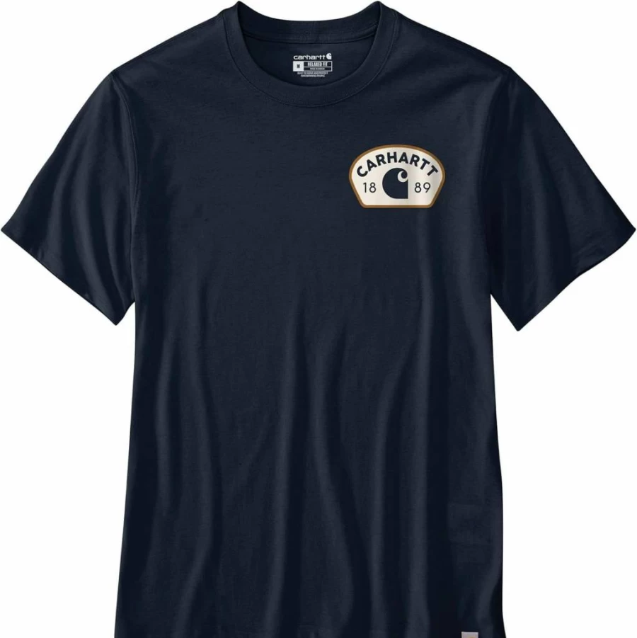 Carhartt Men's Relaxed Fit Lightweight Short-Sleeve Graphic T-Shirt 1889 Series Casual Cotton Tee