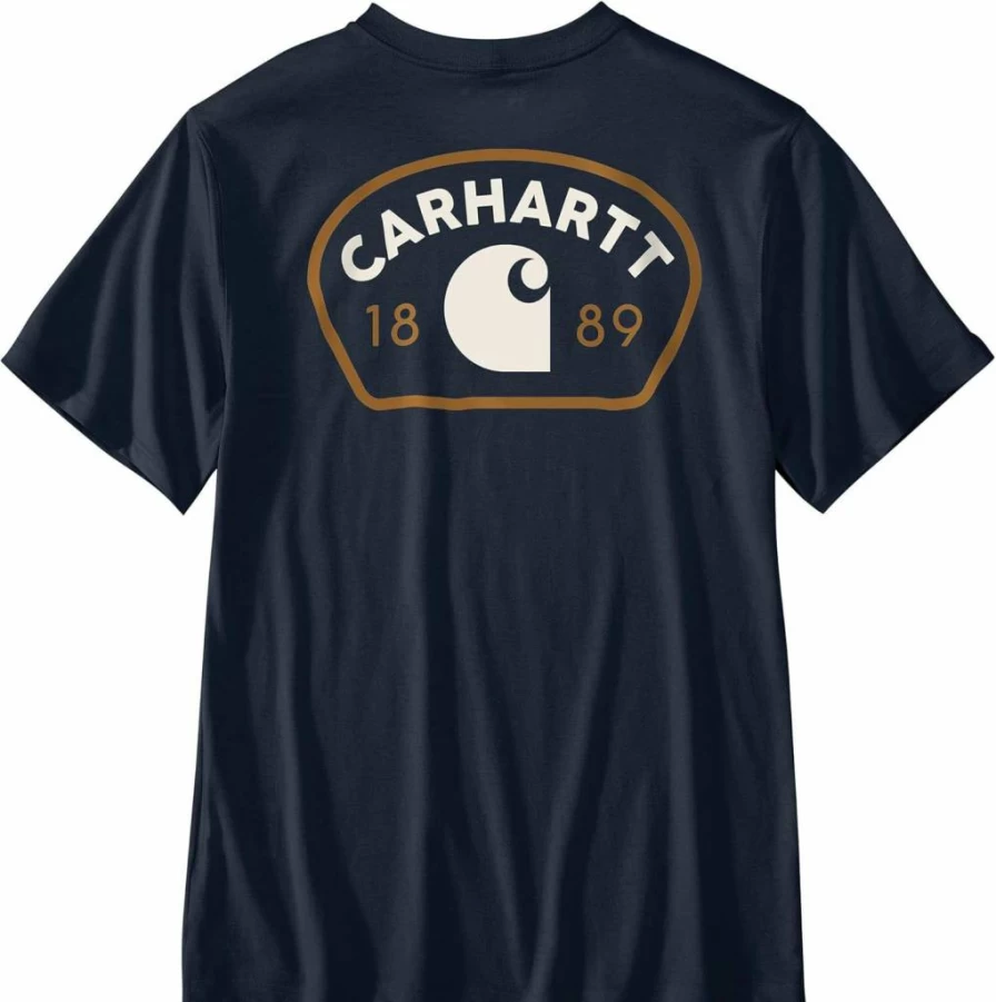 Carhartt Men's Relaxed Fit Lightweight Short-Sleeve Graphic T-Shirt 1889 Series Casual Cotton Tee