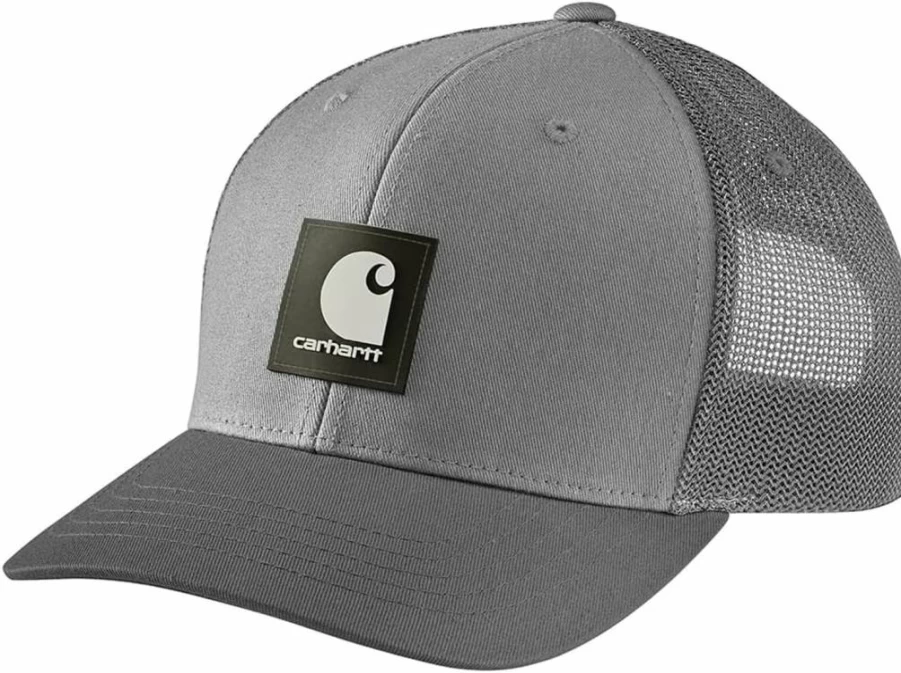 Carhartt Men's Rugged Flex Twill Cap with Mesh Back and Logo Patch
