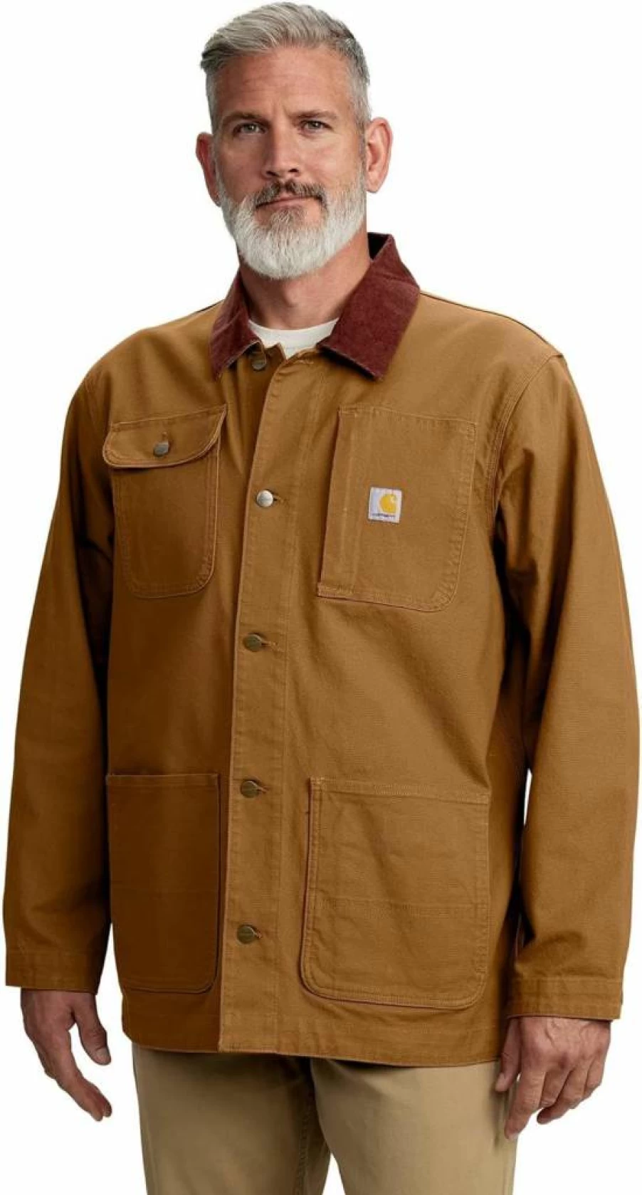 Carhartt Men's Rugged Flex Duck Loose Fit Chore Coat - Durable Workwear Jacket for Men