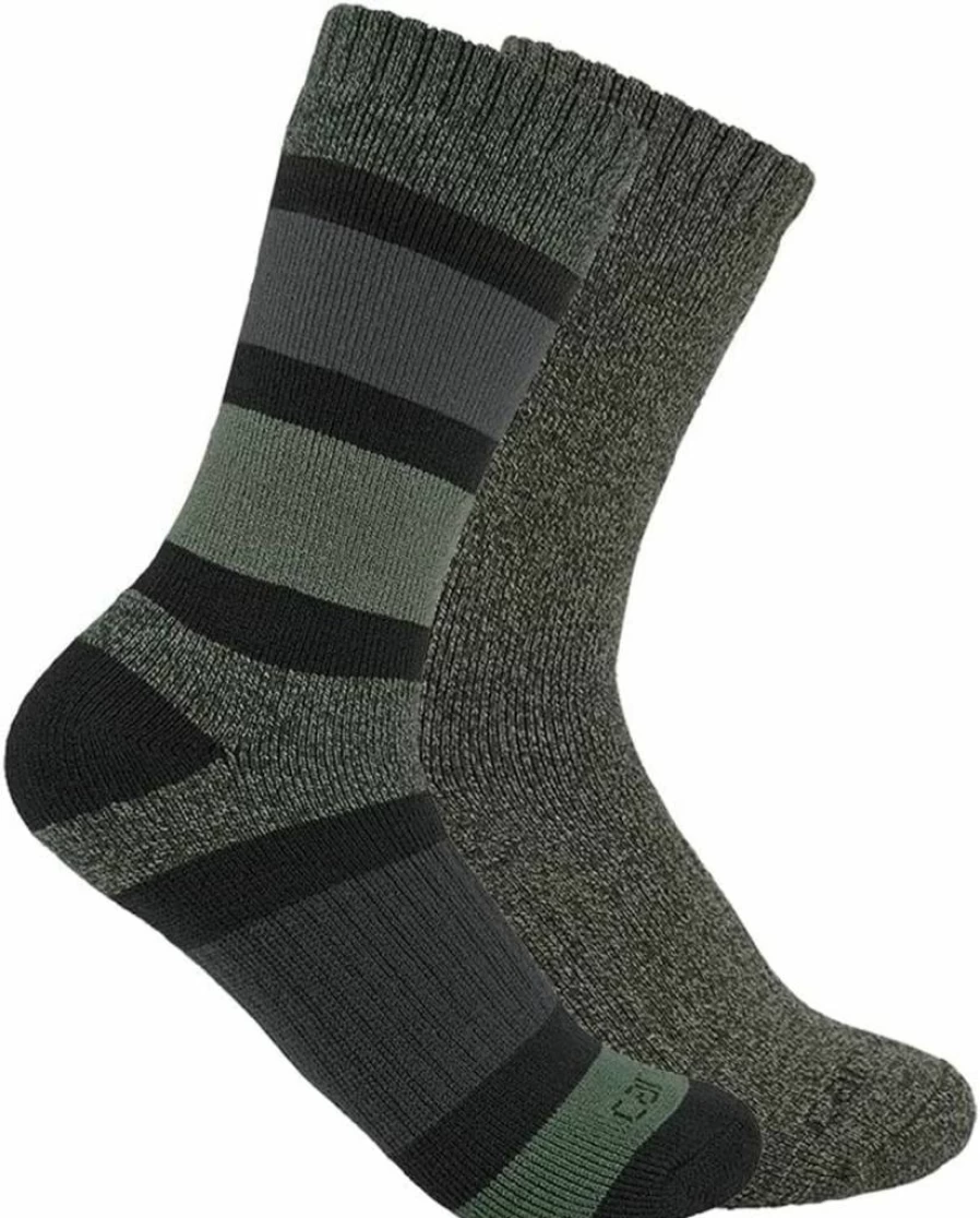 Carhartt Women's Heavyweight Crew Socks 2-Pack - Durable Work Socks for Women
