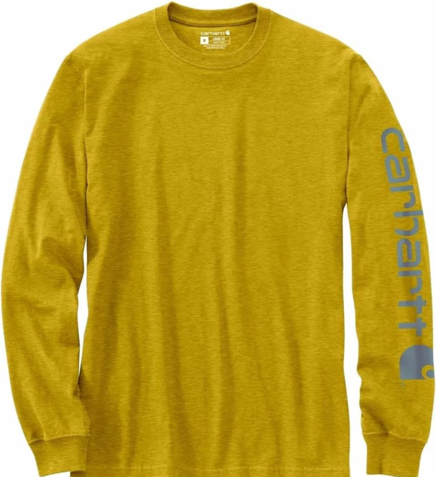 Carhartt Men's K231 Classic Fit Long Sleeve Logo Graphic T-Shirt for Work & Casual Wear