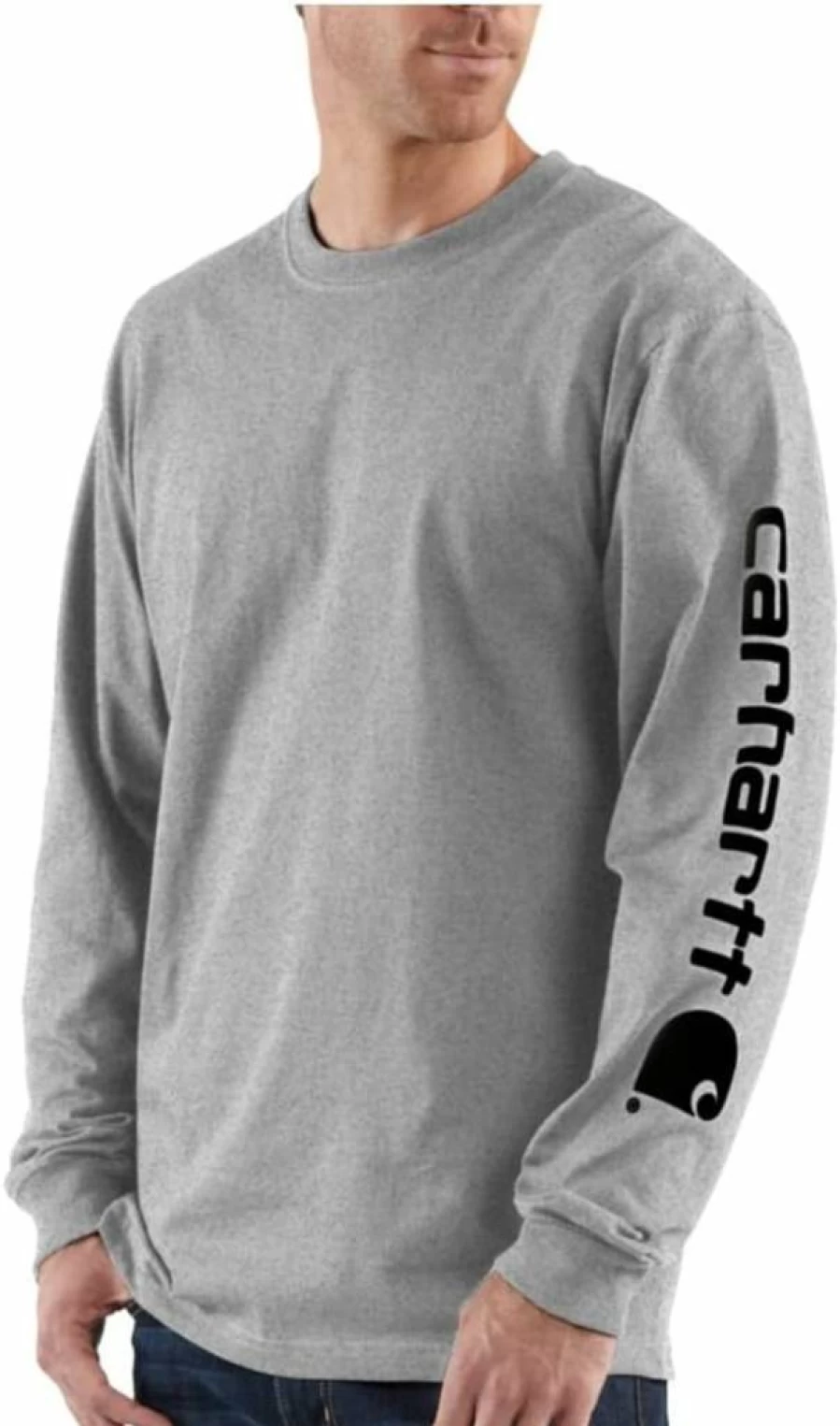 Carhartt Men's K231 Classic Fit Long Sleeve Logo Graphic T-Shirt for Work & Casual Wear