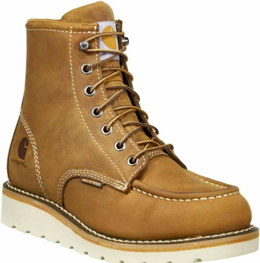 Carhartt Women's 6 Inch Waterproof Wedge Soft Toe Work Boot Ankle Shoes