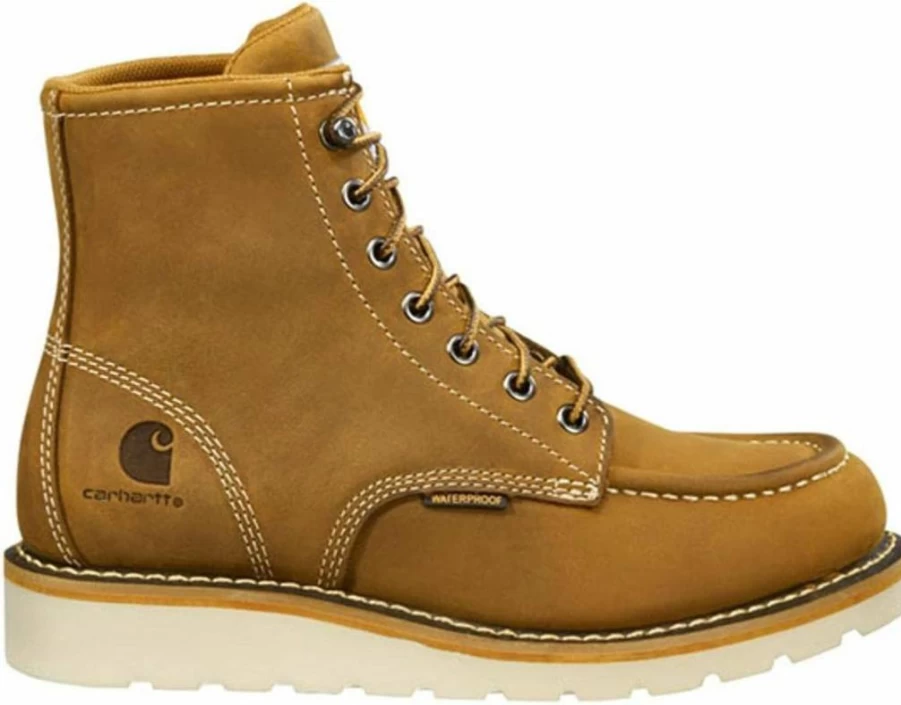Carhartt Women's 6 Inch Waterproof Wedge Soft Toe Work Boot Ankle Shoes