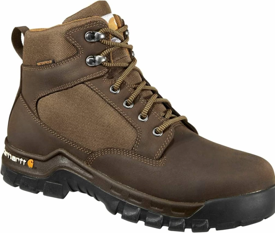 Carhartt Men's Rugged Flex Waterproof 6-Inch Soft Toe Work Boot - Durable Safety Footwear for Tough Jobs