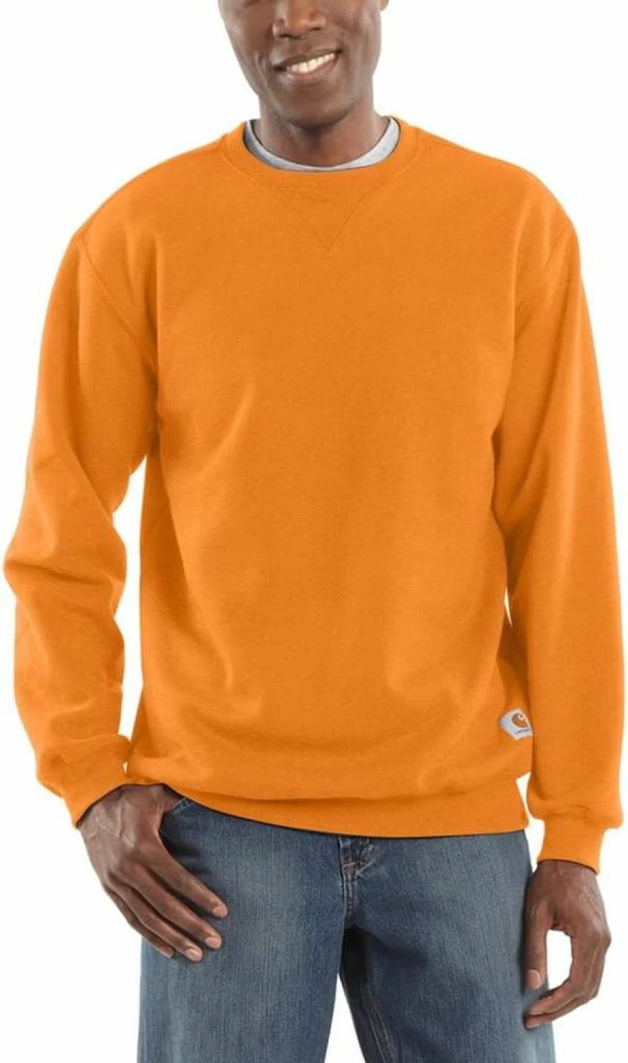 Carhartt Men's Midweight Crewneck Sweatshirt - Durable Cotton Blend Pullover for Work & Casual Wear